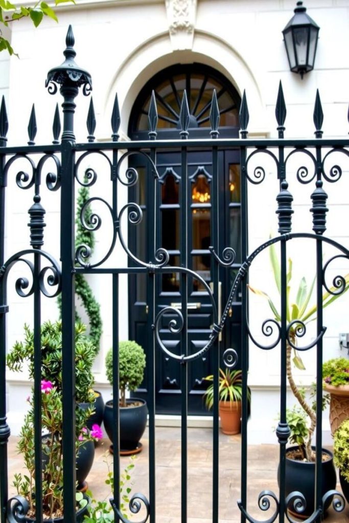 grille et clôture en fer forgé